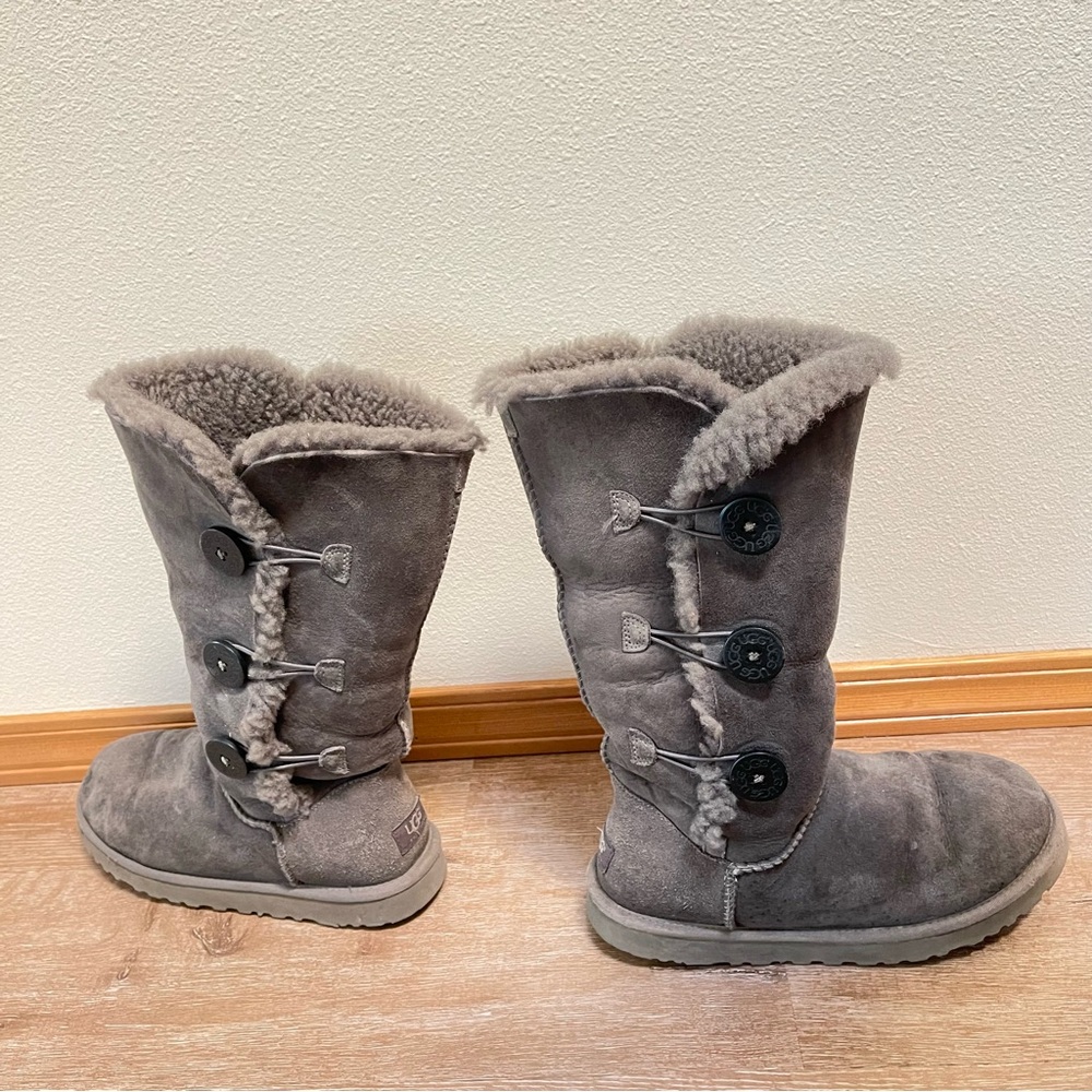 UGG Charcoal Buttoned Winter Boots - image 3